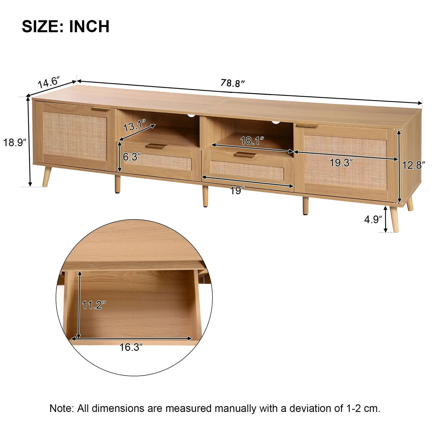 TV Stand Media Console With Cable Management by HouseOfZazla