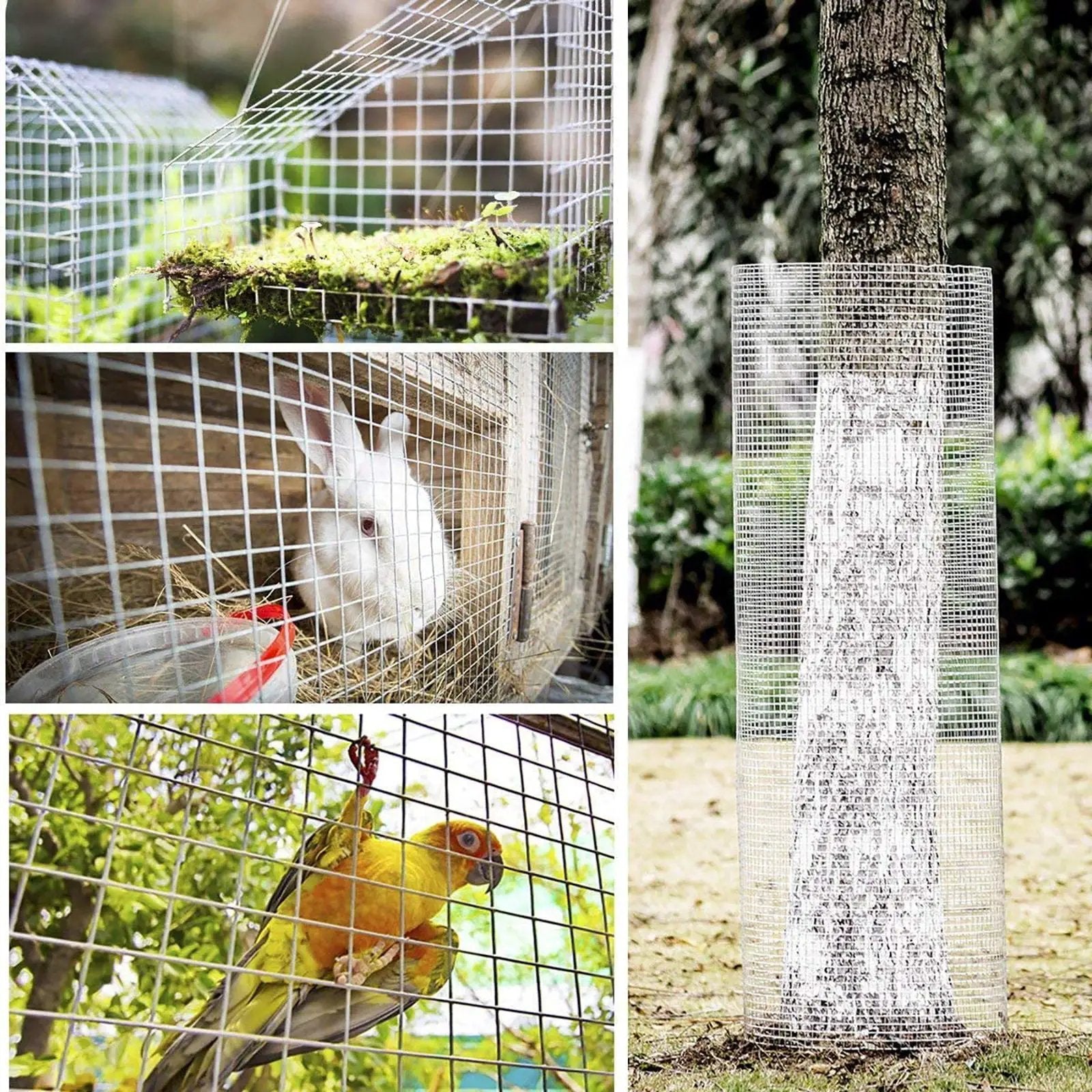 Galvanized Hardware Cloth, Gauge Welded Metal Wire Fence Roll For Garden And Animal Protection - Silver by HouseOfZazla