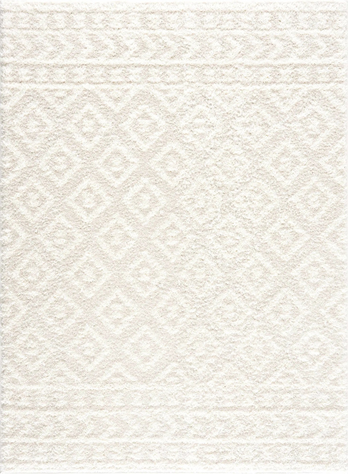 Eivin Cream Diamonds Plush Rug, photo 14 of 25