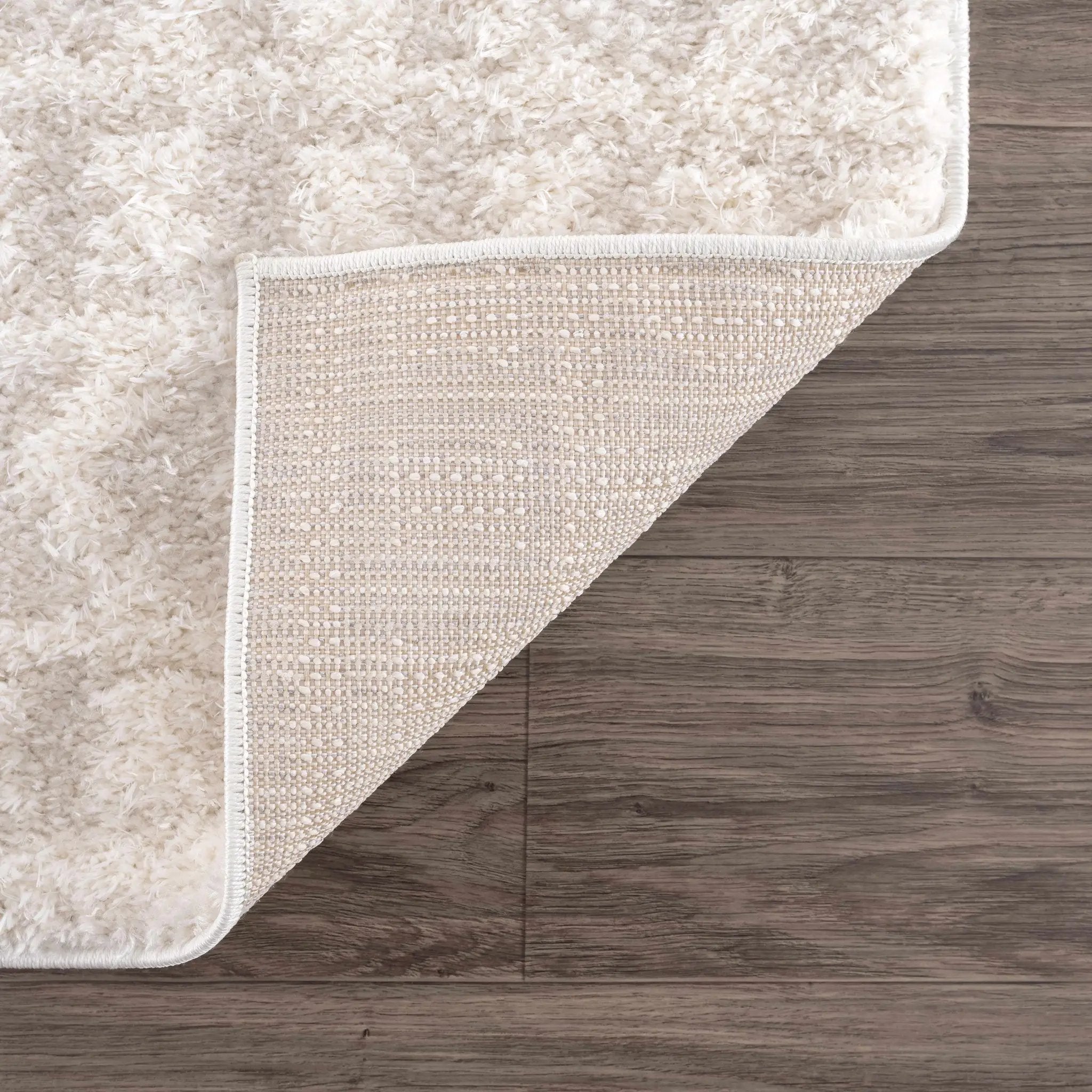 Eivin Cream Diamonds Plush Rug by Boutique Rugs