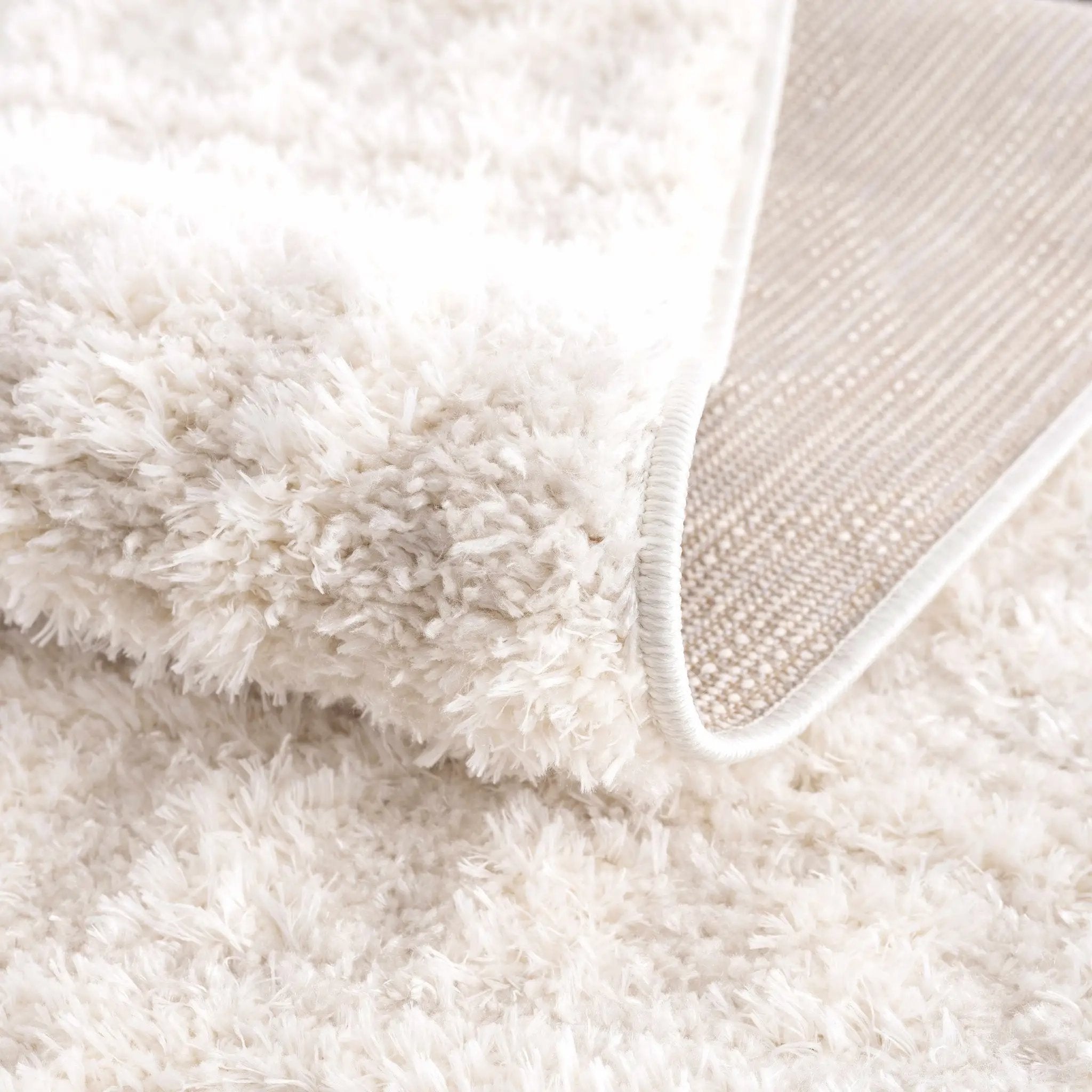 Eivin Cream Diamonds Plush Rug by Boutique Rugs