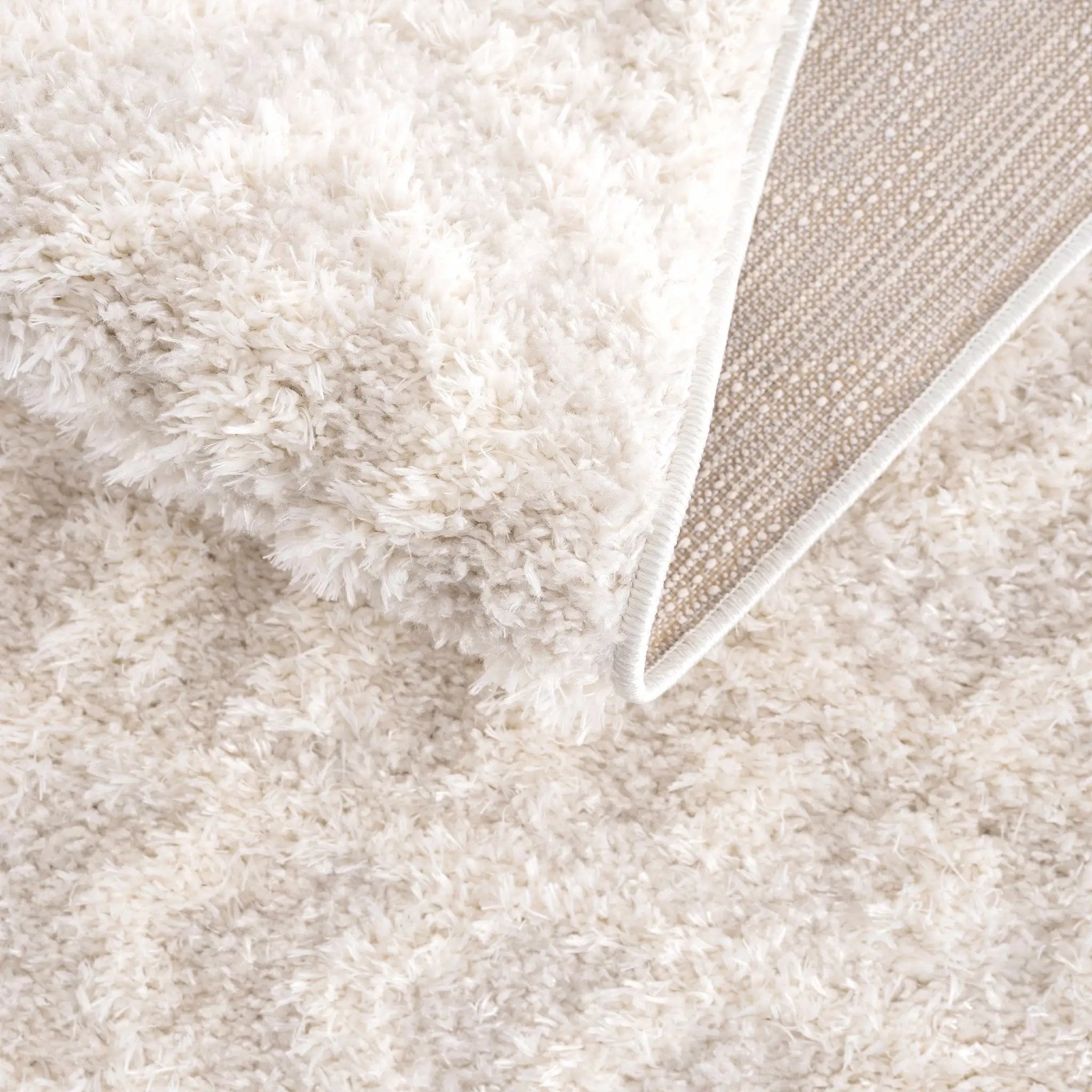 Eivin Cream Diamonds Plush Rug by Boutique Rugs