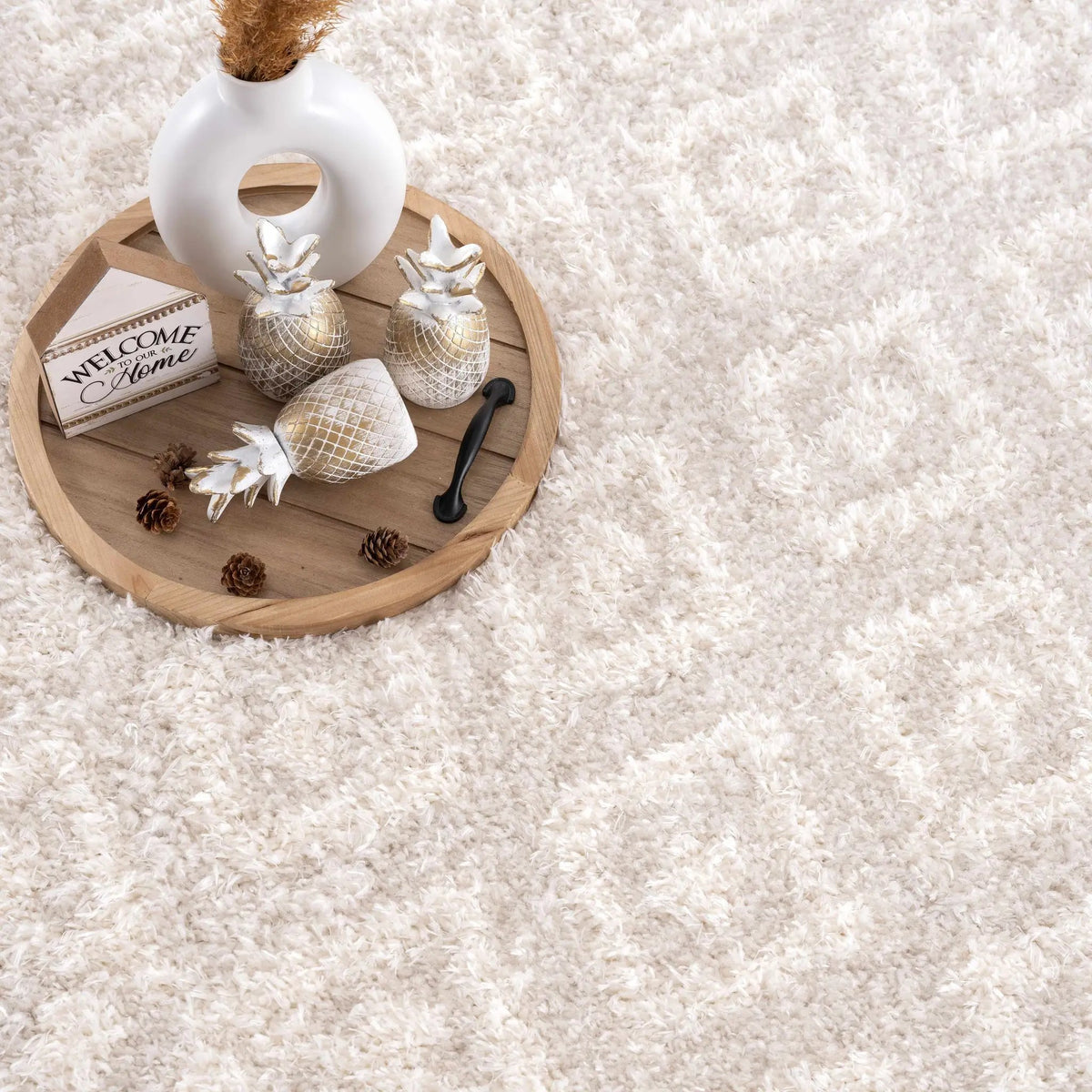 Eivin Cream Diamonds Plush Rug, photo 22 of 25