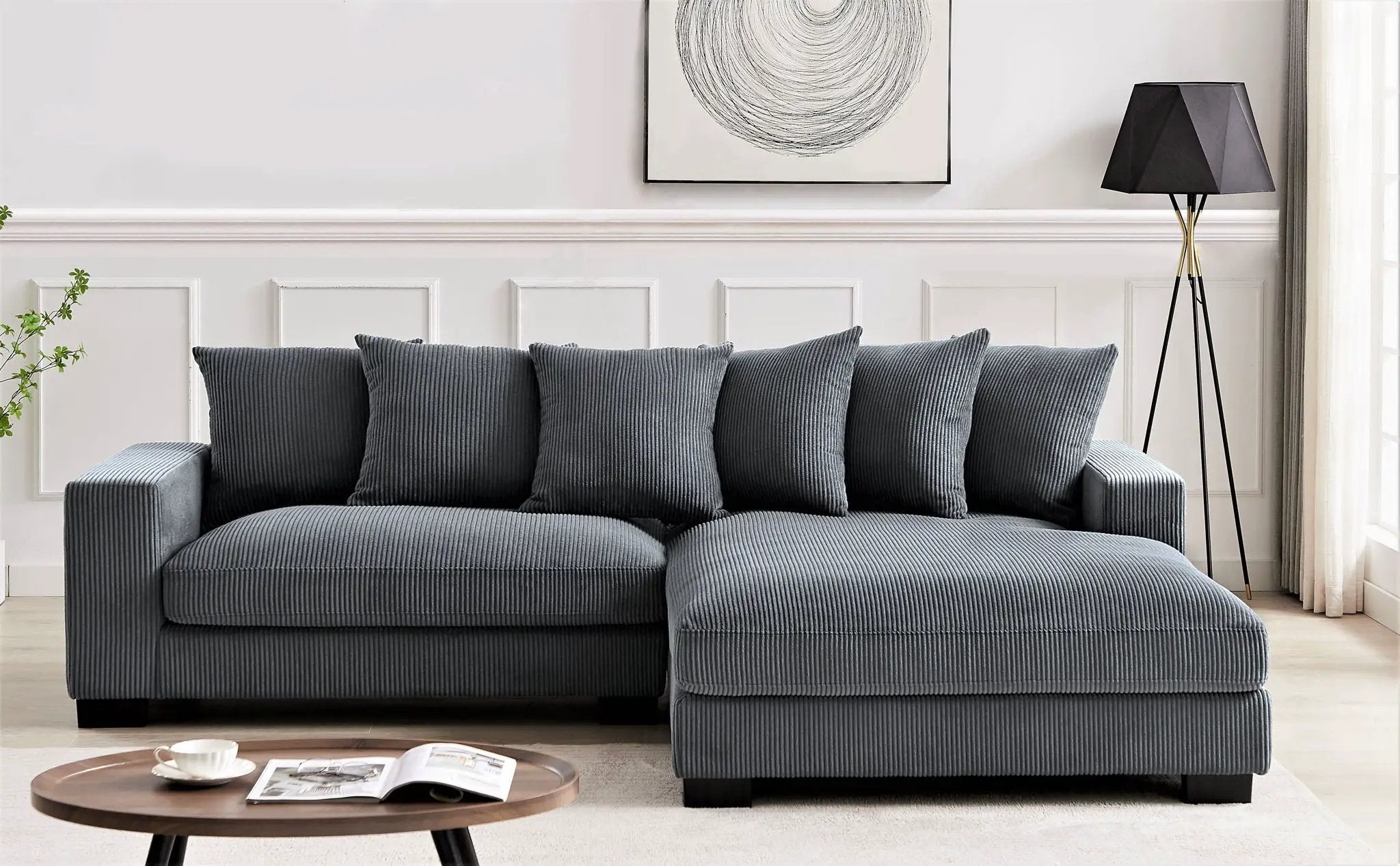 Luxe - Oversized 2 Piece Sectional Couches For Living Room, L Shaped Sofa With Chaise by Unique Piece Furniture