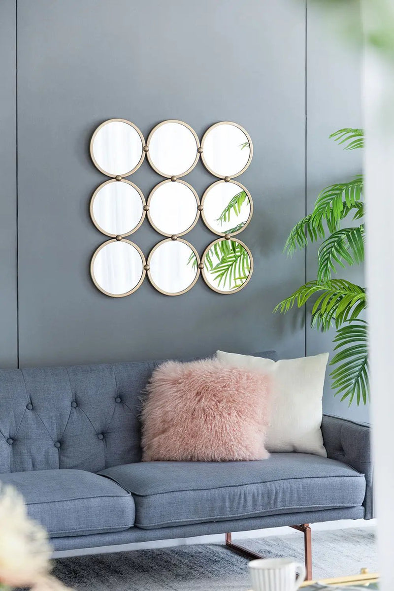 Contemporary Decorative Mirror With Mininalist Style For Bedroom, Liveroom & Entryway - Champagne by HouseOfZazla