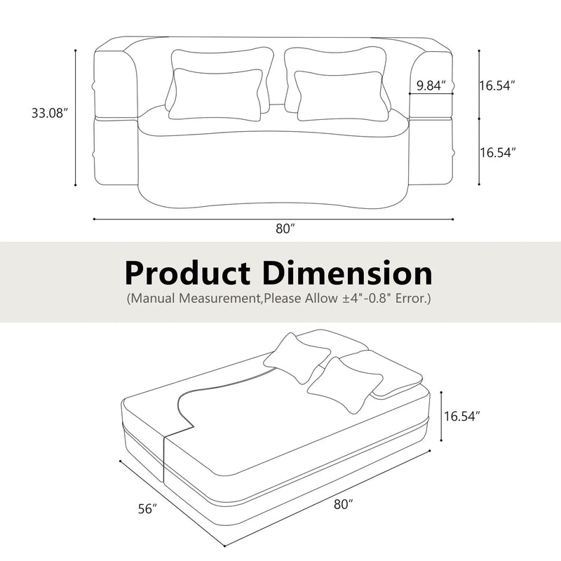 Modern Floor Sofa With 4 Pillows by HouseOfZazla