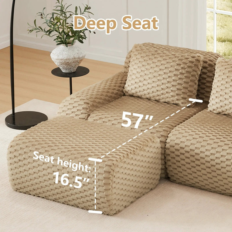 146" Modern U-Shaped Modular Sectional Sofa by HouseOfZazla