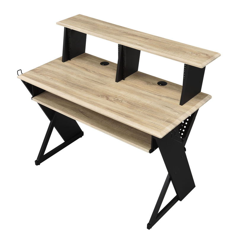 Eleazar Music Recording Studio Desk - Natural Oak by HouseOfZazla