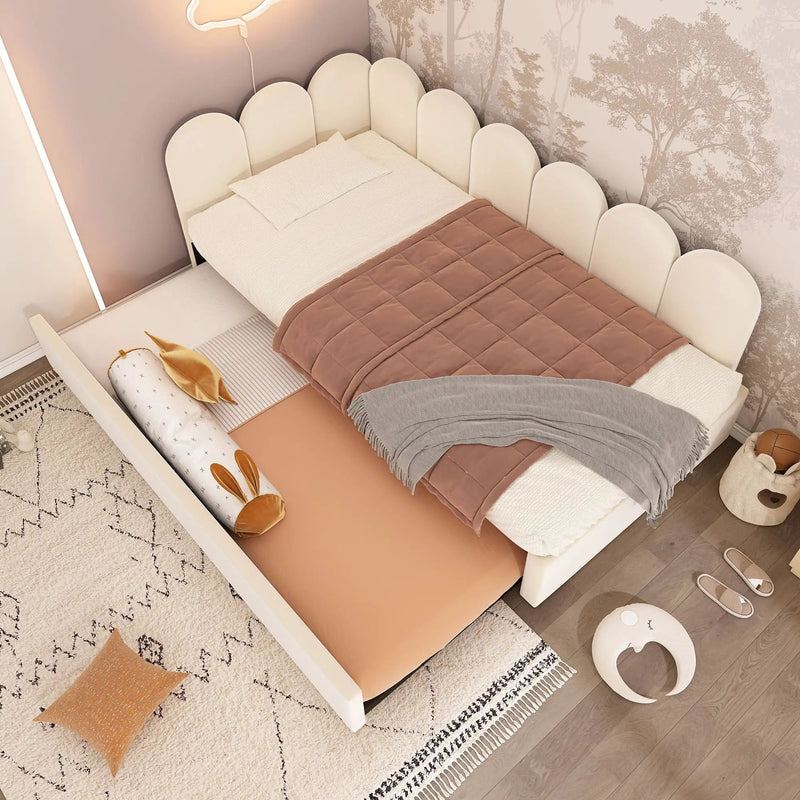 Upholstered Daybed With Metal Slatted Base by HouseOfZazla
