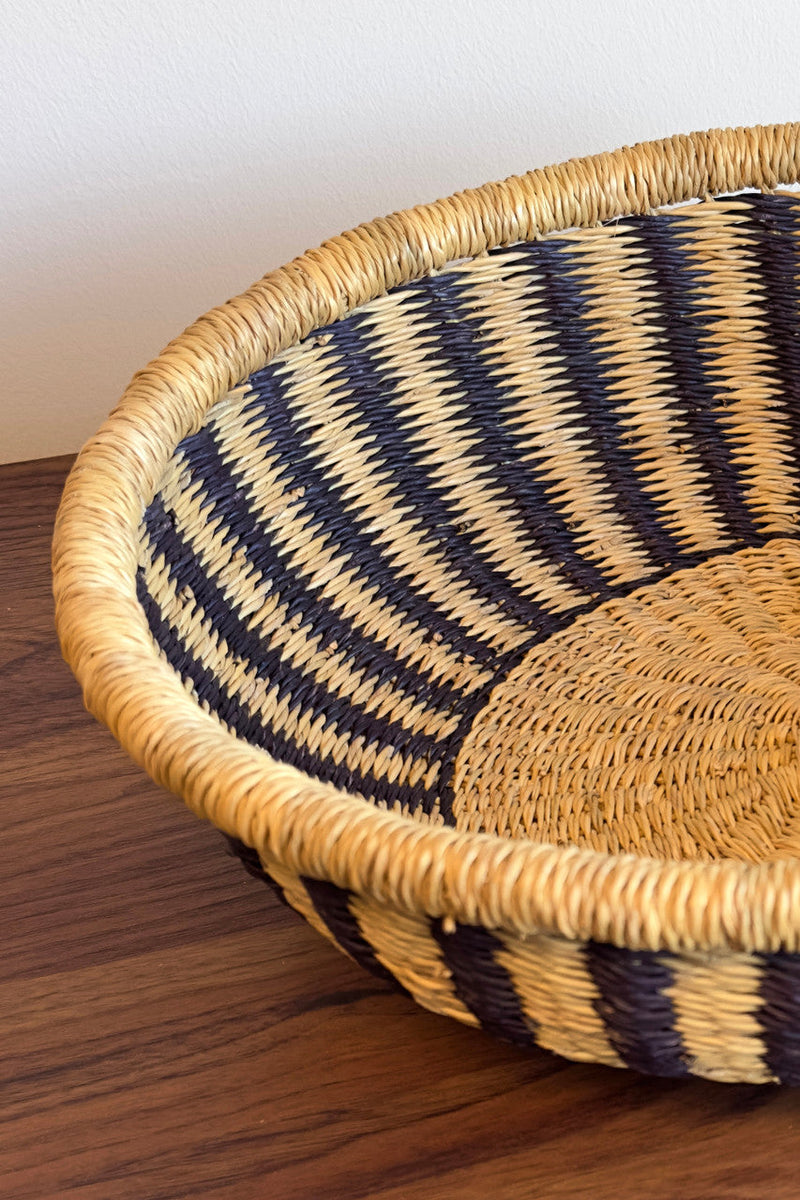 Bolga Tray - Natural w/ Black Stripes, photo 3 of 3