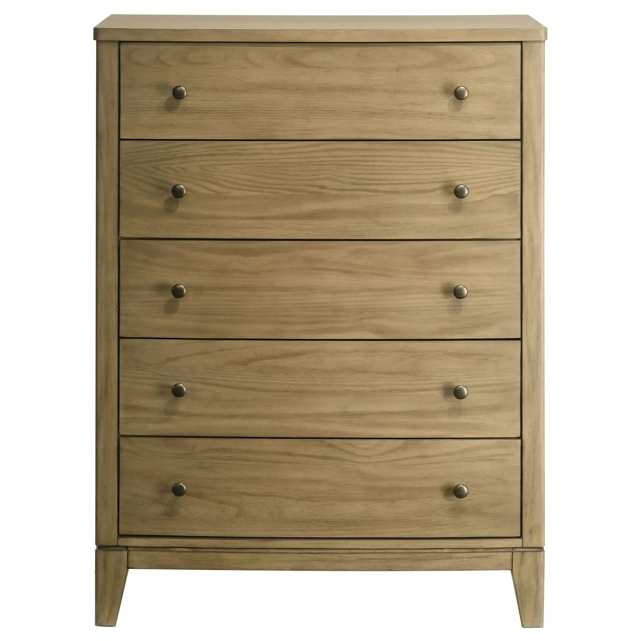 Menlo - 5 Drawer Bedroom Chest Of Drawers - Natural by HouseOfZazla