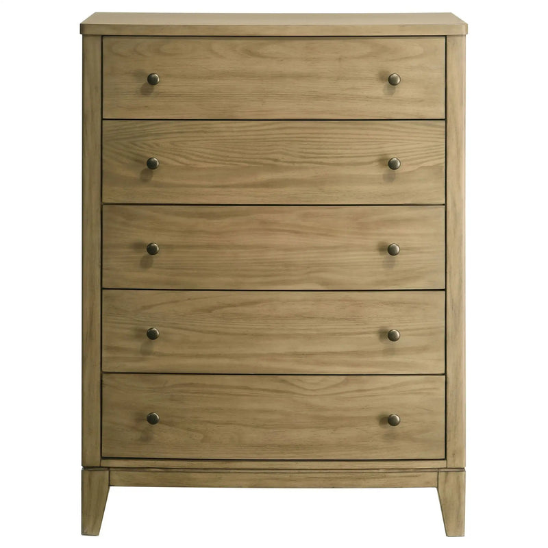 Menlo - 5 Drawer Bedroom Chest Of Drawers - Natural by HouseOfZazla