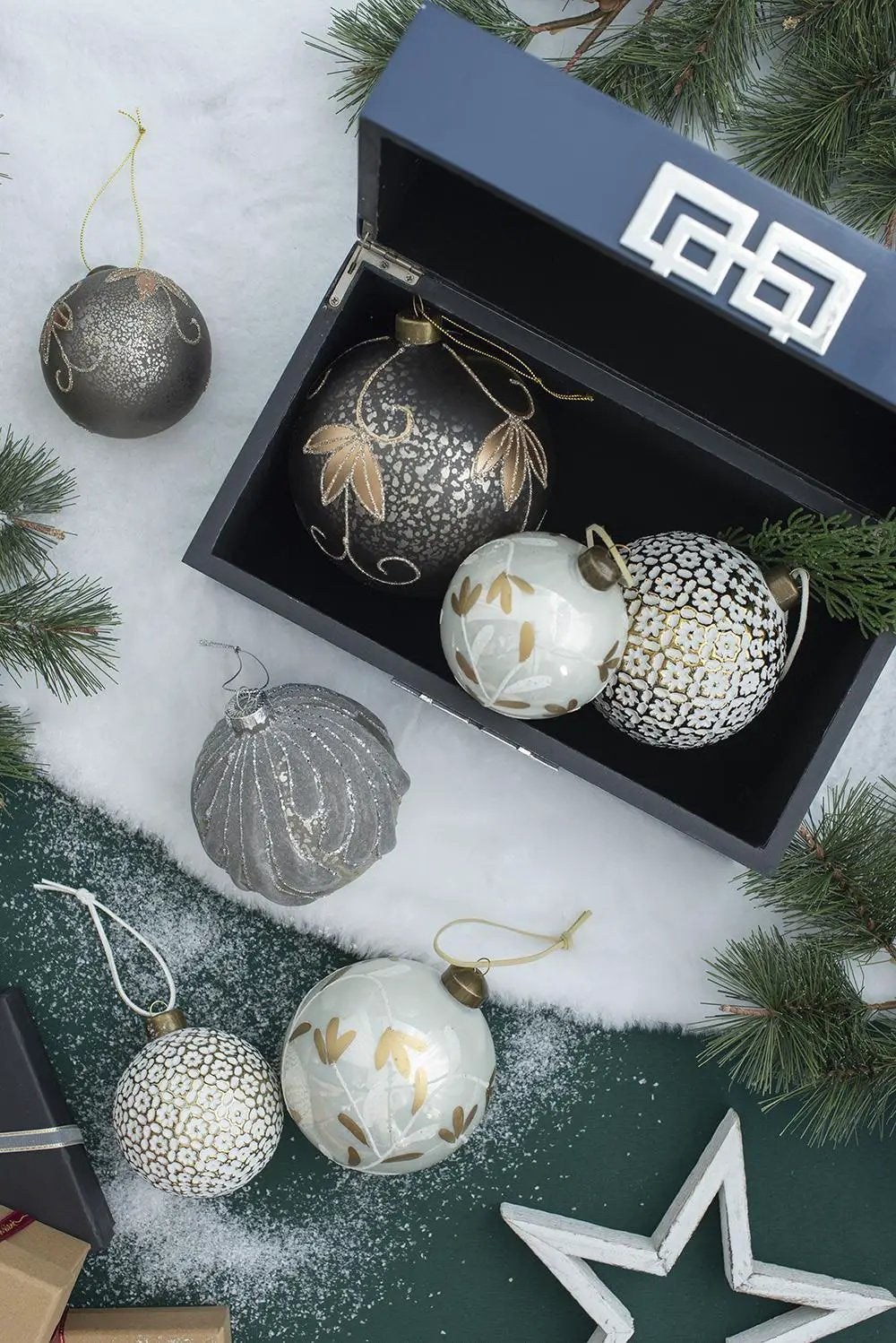 Christmas Ball Ornaments, Ball Christmas Tree Ornaments For Holiday Party Decorations by Unique Piece Furniture