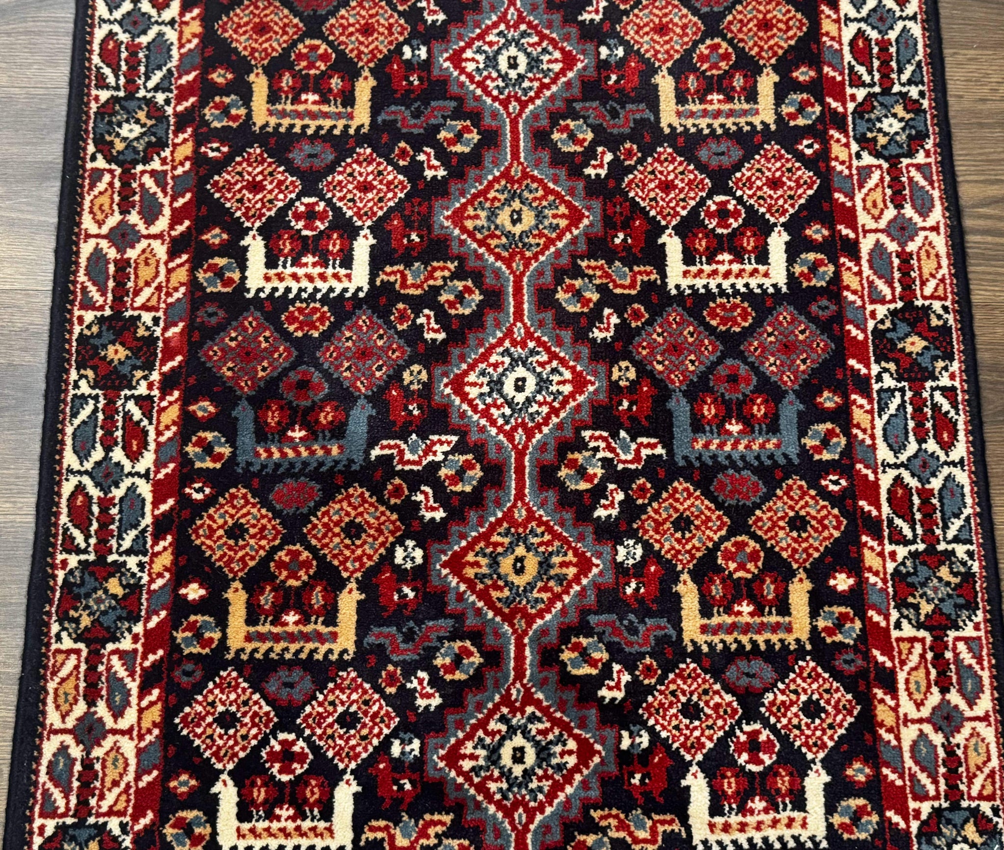 Small Karastan Rug 3x4, Yuruk Collection, Wool, Tribal, Geometric, Navy Blue by Jewel Rugs