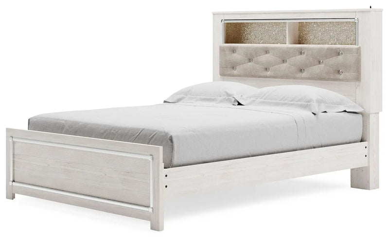 Altyra - Queen Panel Bookcase Bed With Roll Slats - White by Unique Piece Furniture