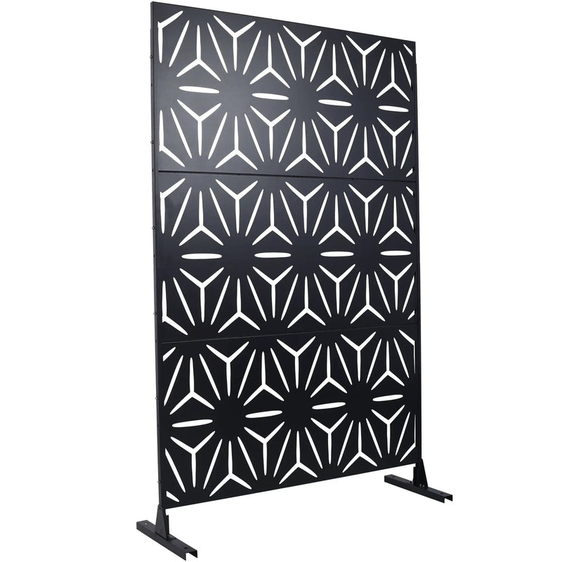 Outdoor & Indoor Metal Privacy Screen, Freestanding Decorative Panels by HouseOfZazla