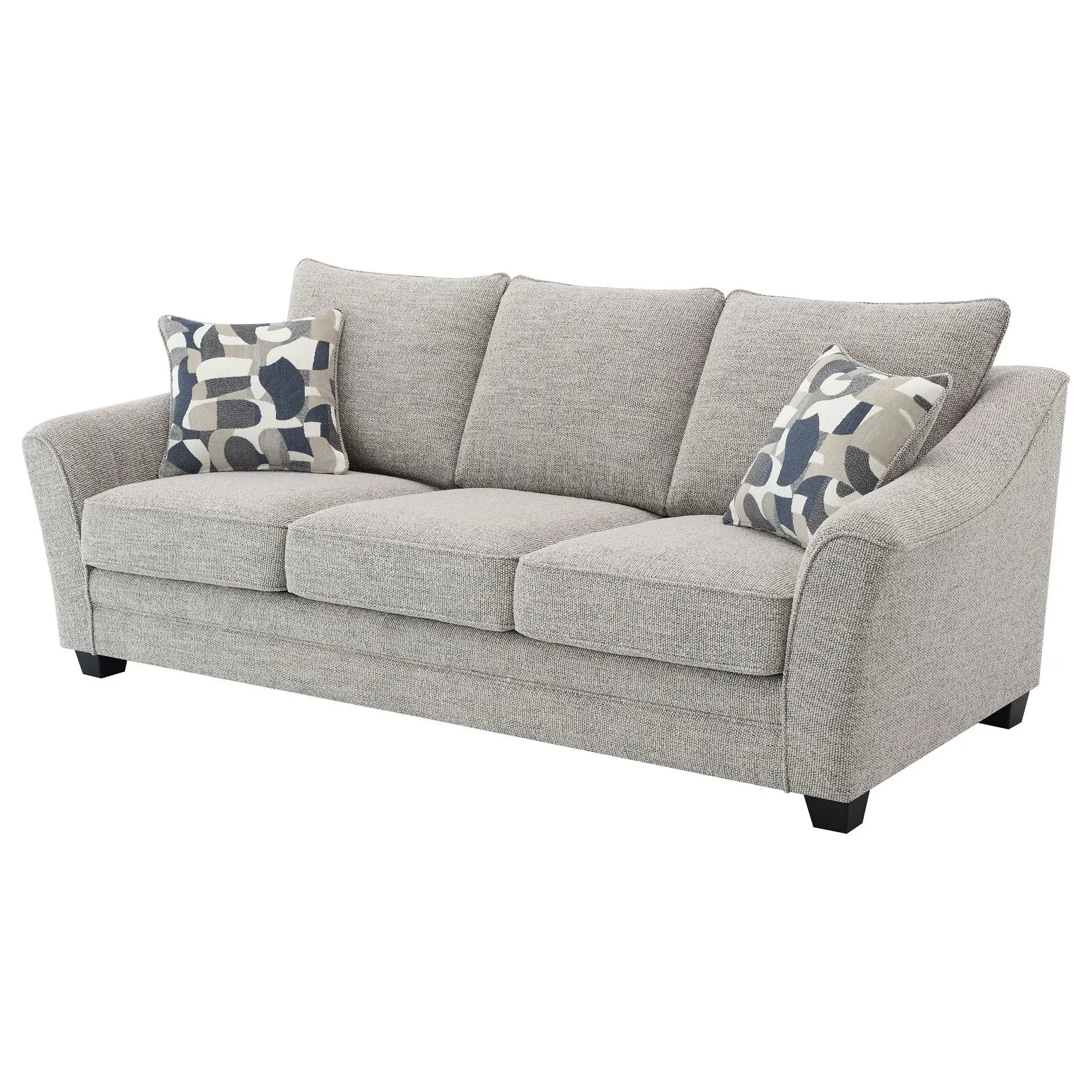 Tomkins Boucle Upholstered Sofa Light Grey by Unique Piece Furniture