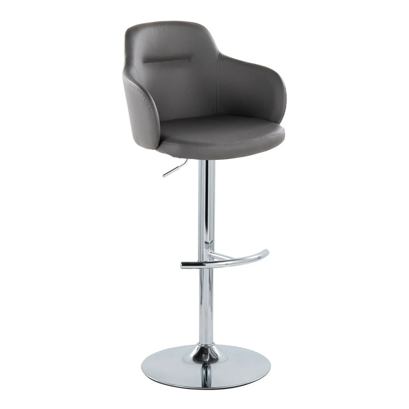 Boyne - Contemporary Adjustable Barstool With Swivel & Rounded T Footrest (Set of 2) by Unique Piece Furniture