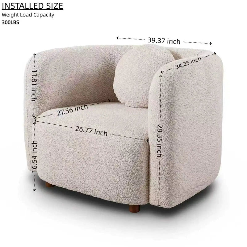 Japandi Style Accent Square Chair by HouseOfZazla