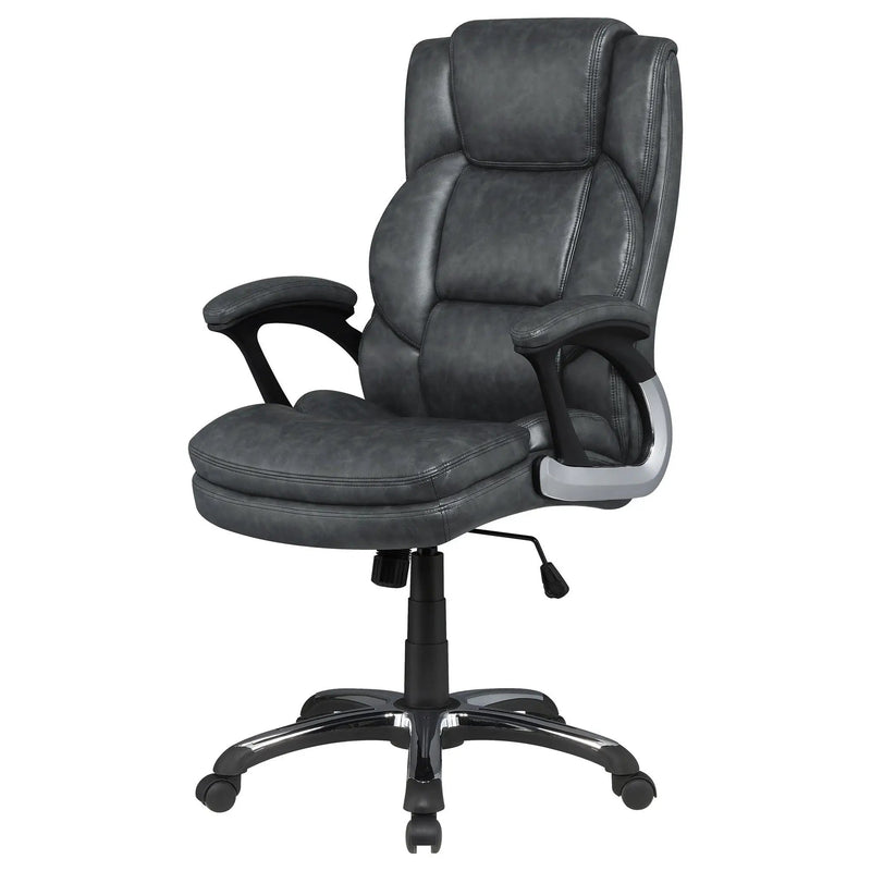 Stanton - Upholstered Adjustable Chair With Padded Arms And Adjustable Height - Gray by HouseOfZazla
