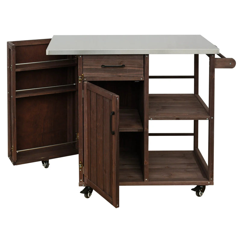 Outdoor Kitchen Island Fir Wood Prep Station by HouseOfZazla