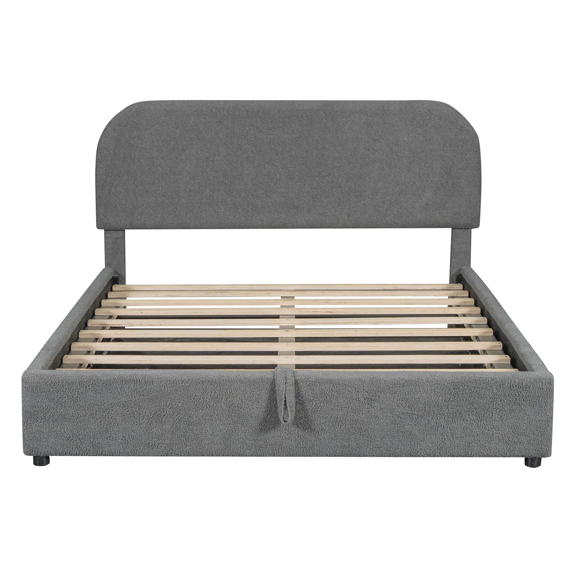Upholstered Platform Bed With Hydraulic Storage System by HouseOfZazla