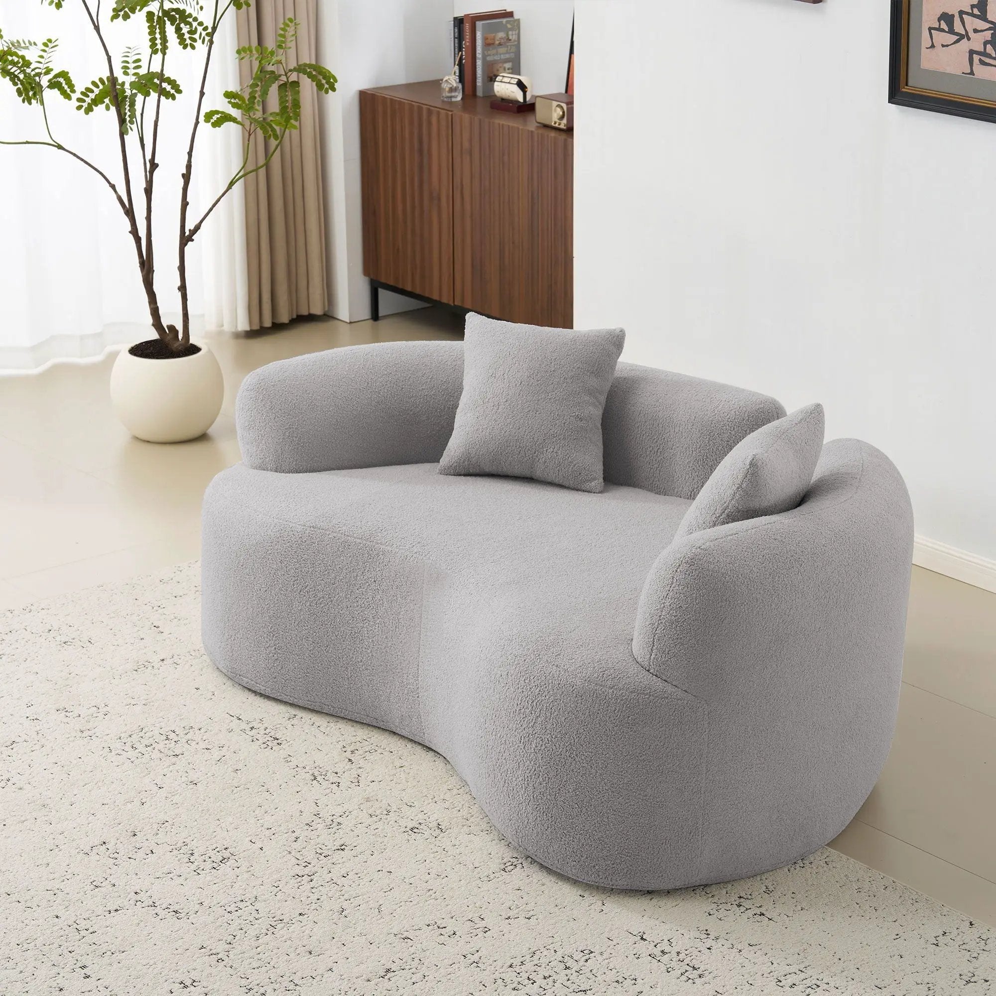 Modern Curved Loveseat by HouseOfZazla