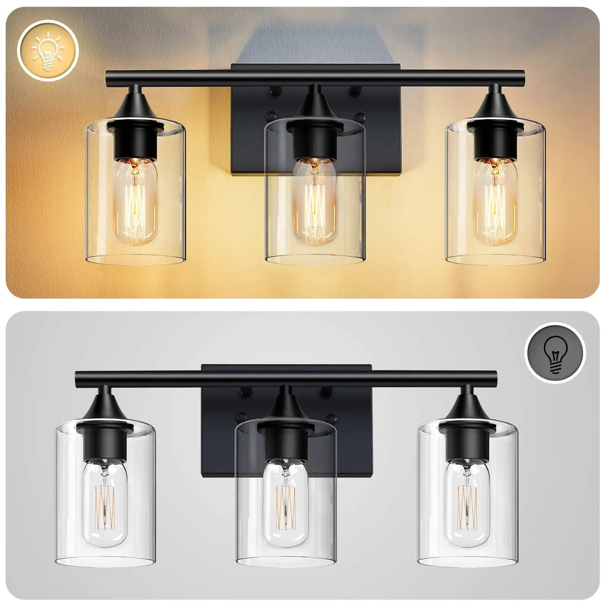 3-Light Matte Bathroom Vanity Wall Light by HouseOfZazla