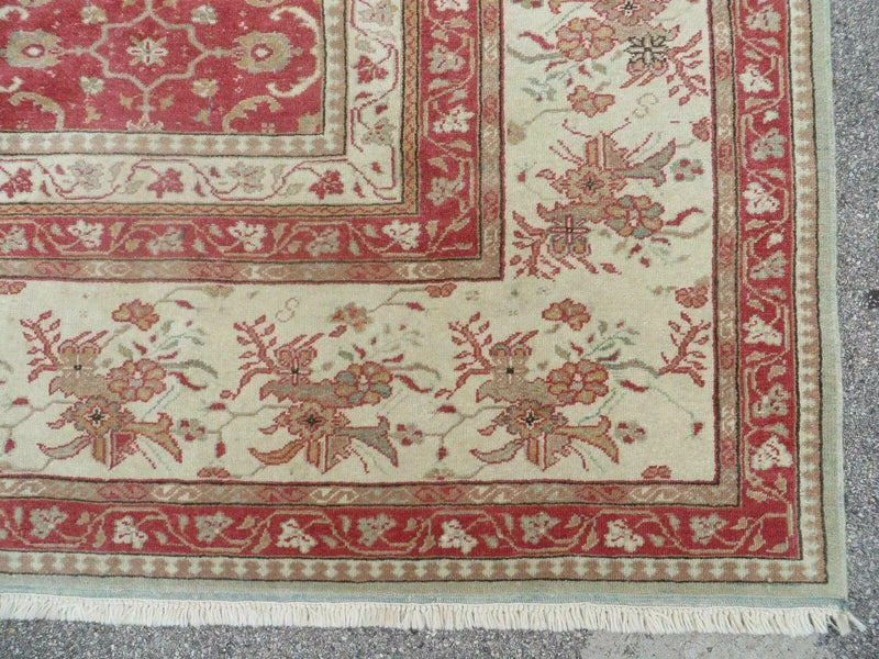 12' X 18' Palace Size Handmade Egyptian Wool Rug Carpet Soft Colors Red & Beige by Jewel Rugs