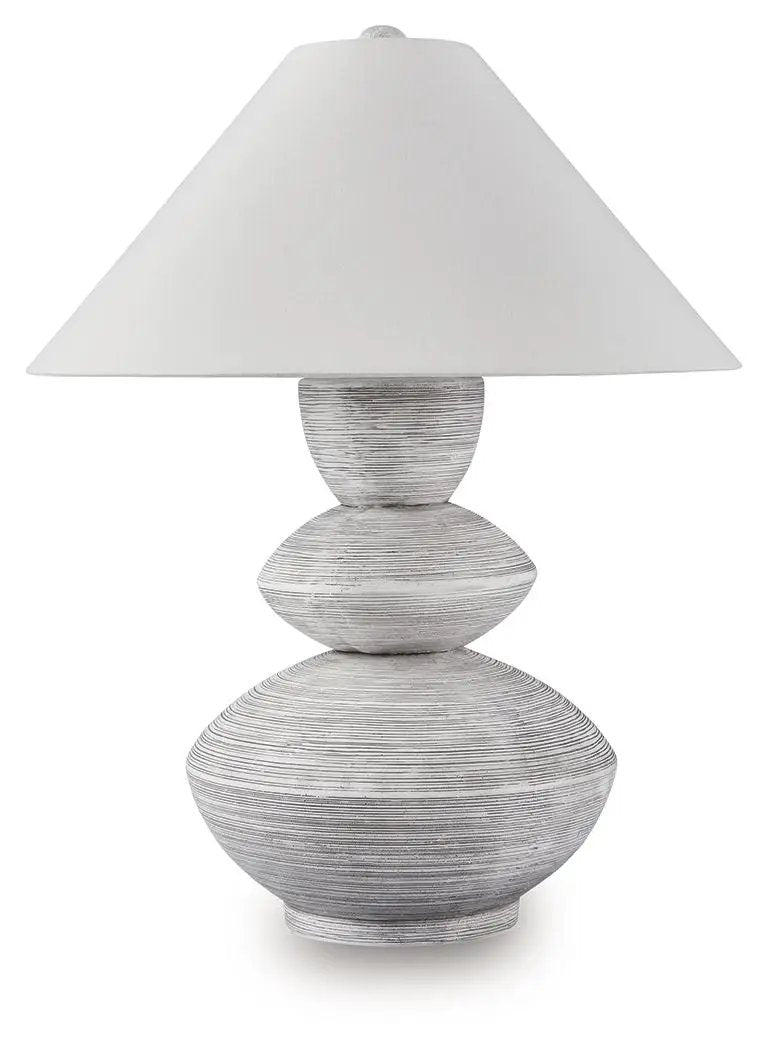 Brickdon - Poly Table Lamp - Distressed White by Unique Piece Furniture