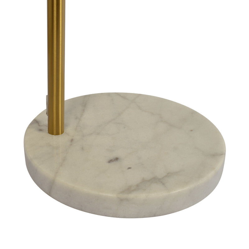 Ambient - Arch Floor Lamp With Large Shade - Gold / White by Unique Piece Furniture