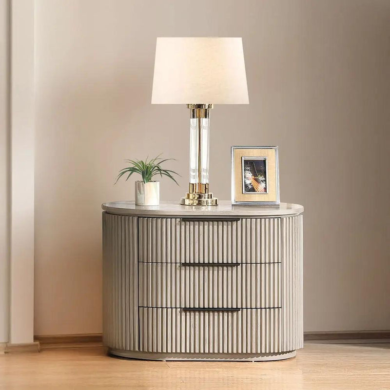 Leanna - Nightstand With USB Port - Light Oak by Unique Piece Furniture