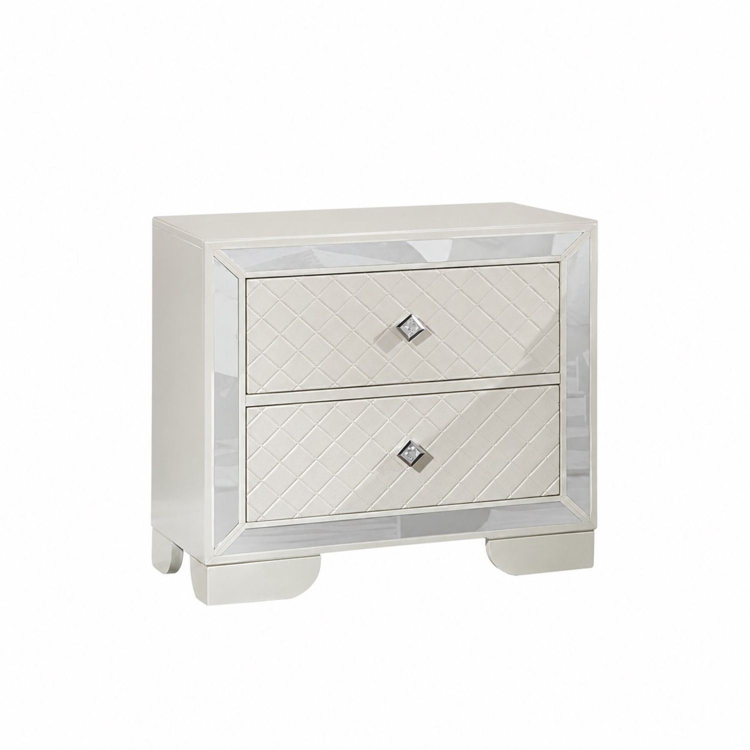 3 Piece Bedroom Contemporary Set, Bed With LED Lights And 2 Nightstands by HouseOfZazla