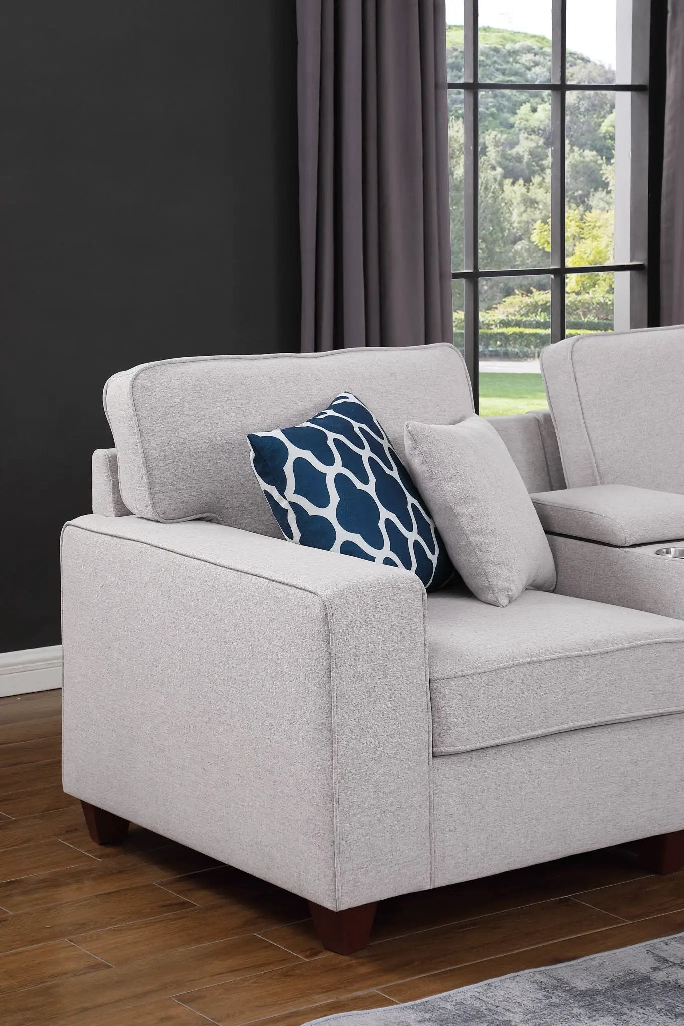 Eric - 9 Piece Upholstered Sectional With Ottoman by HouseOfZazla