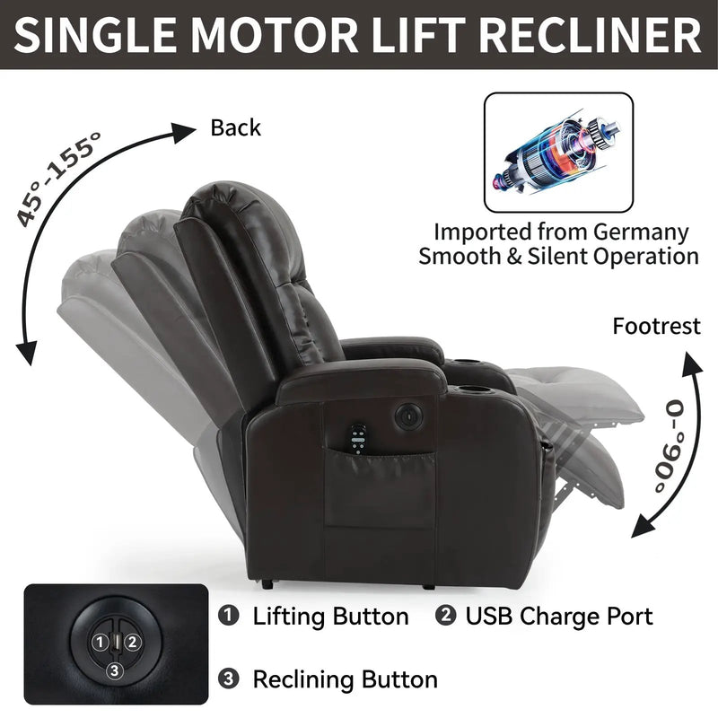 ComfortMax Infinite Position Power Lift Recliner Chair by HouseOfZazla