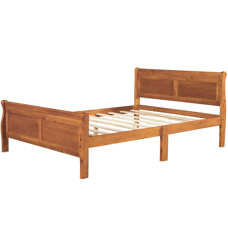 Platform Bed Frame Mattress Foundation Sleigh Bed With Headboard / Footboard / Wood Slat Suppor by Unique Piece Furniture