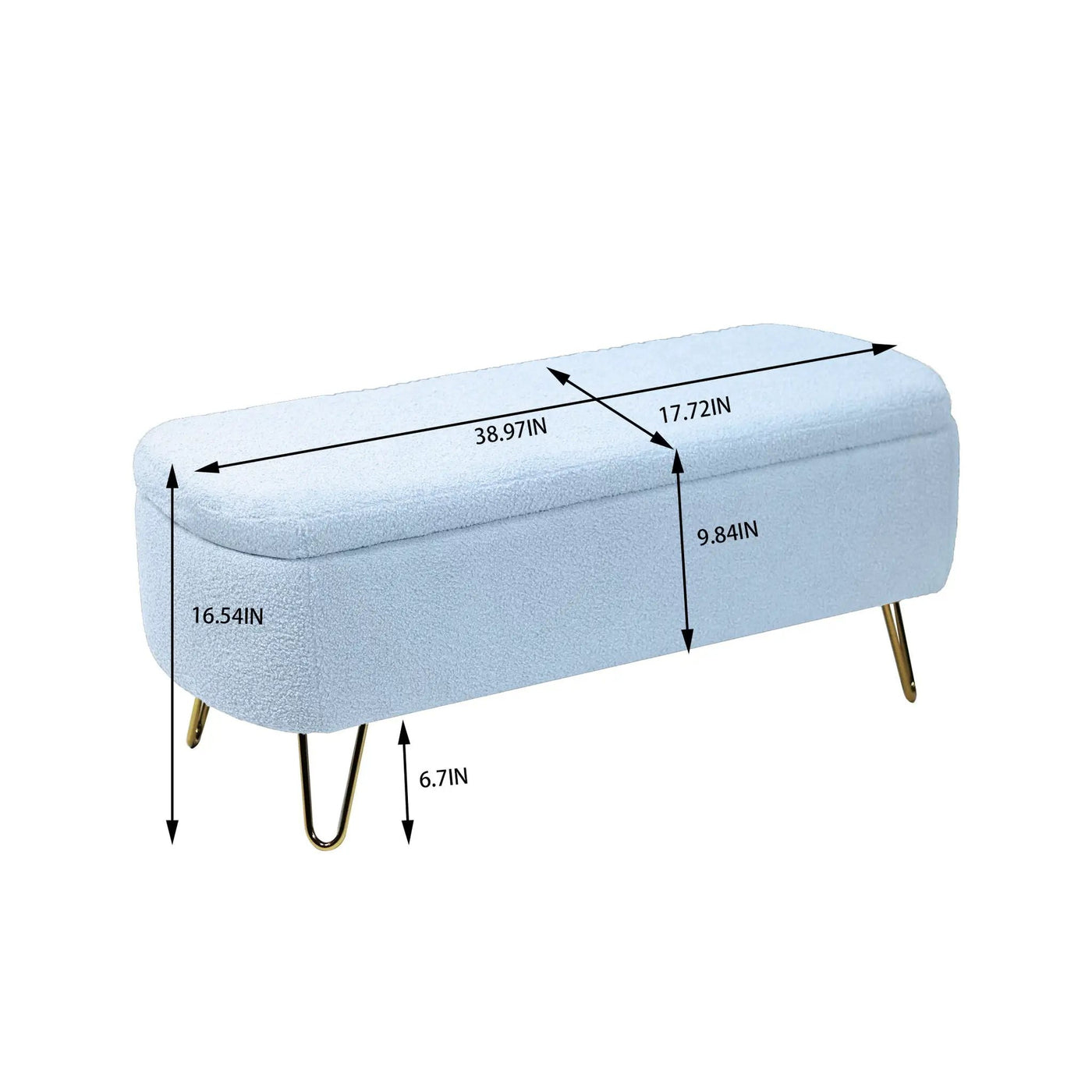 Storage Ottoman Bench For End Of Bed Legs, Modern Camel Faux Fur Entryway Bench Upholstered Padded With Storage For Living Room Bedroom by HouseOfZazla