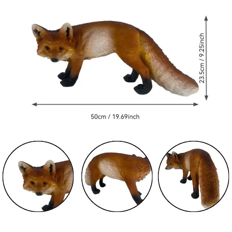19.69" Long Realistic Red Fox Statue by HouseOfZazla