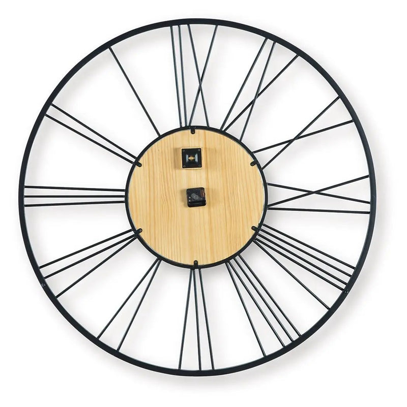 Brockett - Wall Clock - Black / Natural by Unique Piece Furniture