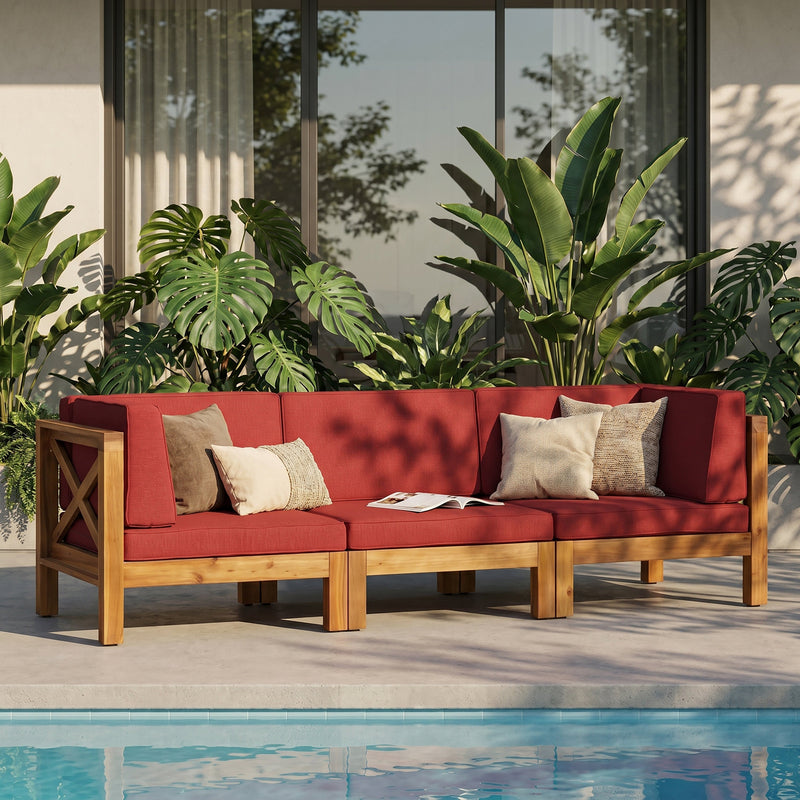 Brava X-Back 3 Seater Outdoor Sectional Sofa Set by HouseOfZazla