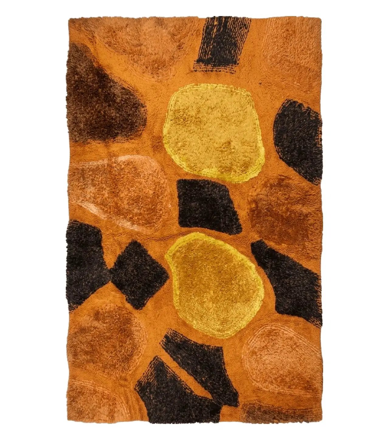 4' X 6' Modern Handmade Hooked Rug Wool Abstract Nice by Jewel Rugs
