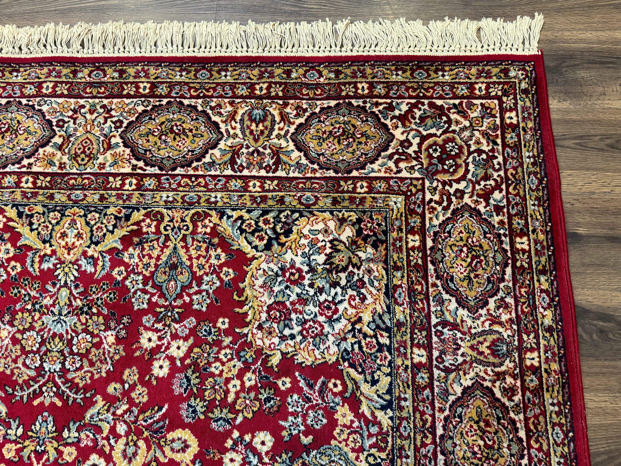 Persian Wool Rug 7x10, Couristan Carpet, Belgium Power Loomed Rug, Red, Floral, Traditional by Jewel Rugs