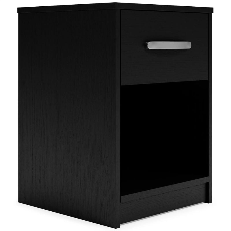 Finch - One Drawer Night Stand - 23" Height - Black by Unique Piece Furniture