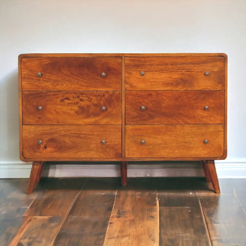 Large Curved Chest - Chestnut by Unique Piece Furniture