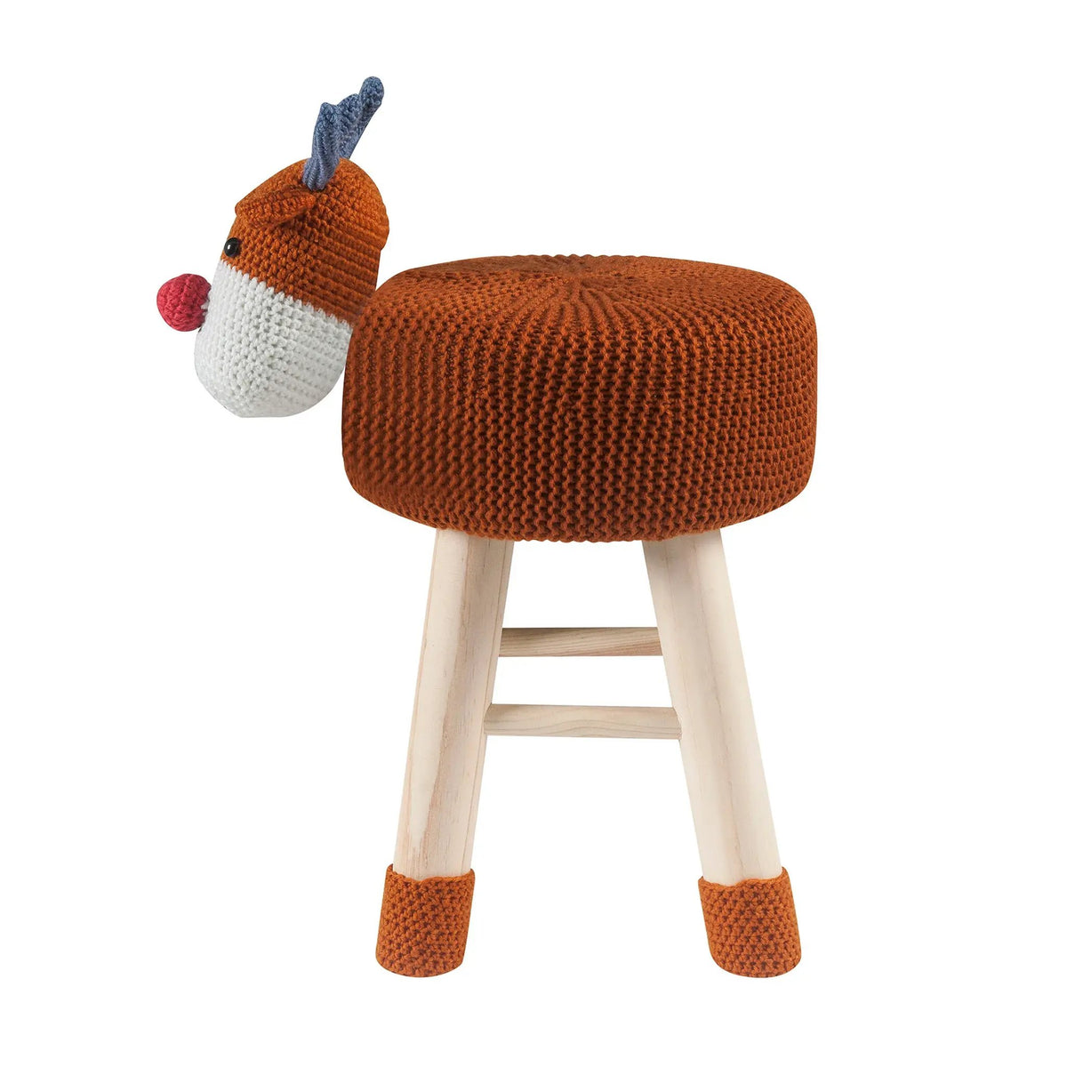 Animal Ottoman Stool - Polyester Upholstered Cute Deer Foot Stool by HouseOfZazla