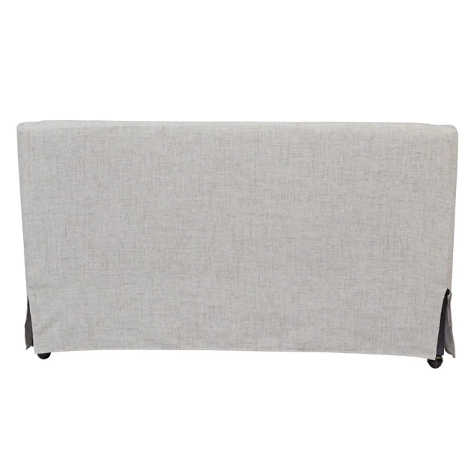 Slip Covered Settee With Casters - Beige by Unique Piece Furniture