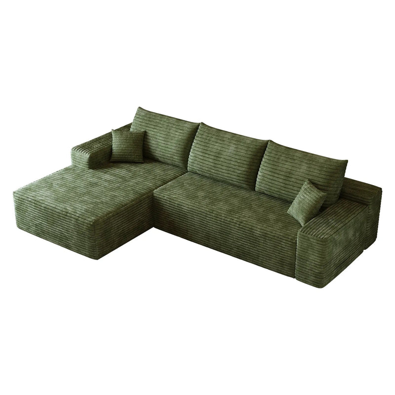 107" Cloud Sectional Couch with L-Shape Chaise by HouseOfZazla