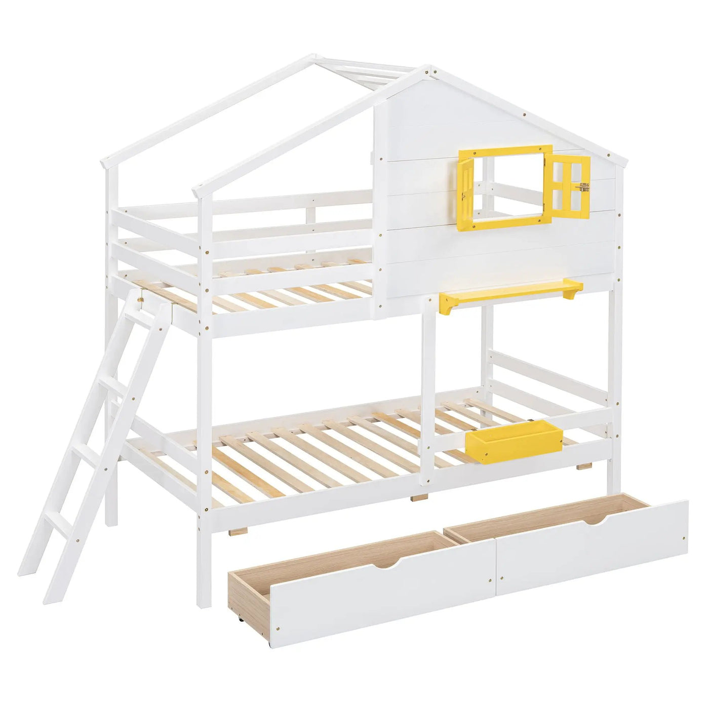 Bunk Bed With Playhouse Roof And Window by Unique Piece Furniture