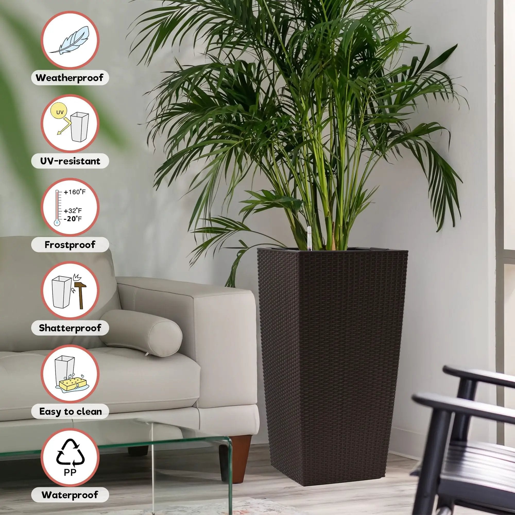 Indoor Outdoor Planter With Automatic Watering System by HouseOfZazla