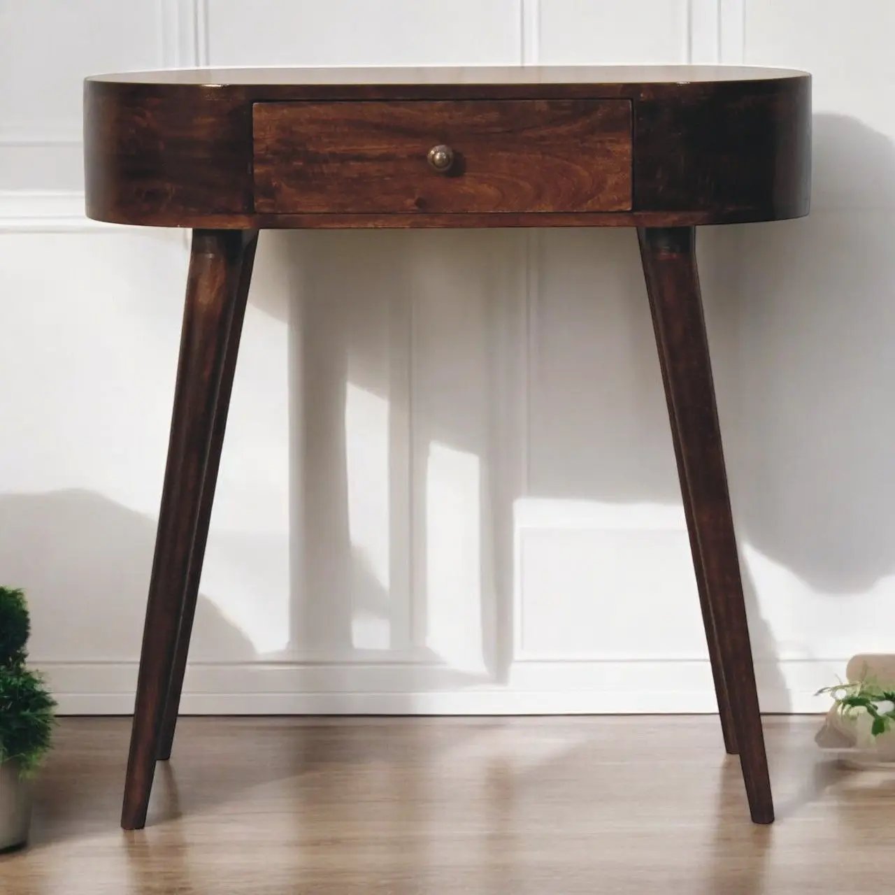 Rounded Wood Table by Unique Piece Furniture